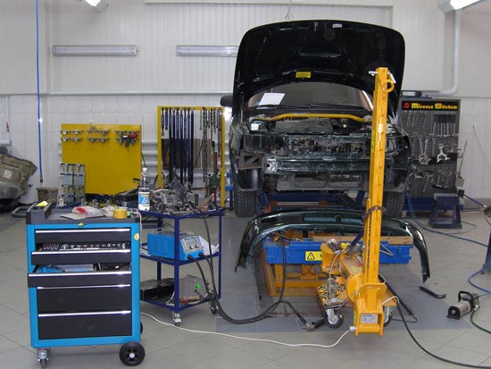 Правка кузова на стапеле Car-o-Liner